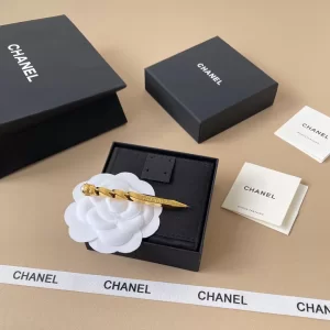 Chanel Gole Metal Pen Brooch