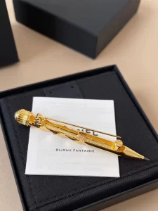 Chanel Gole Metal Pen Brooch