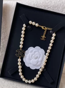 Chanel Pearls CC Logo Necklaces