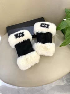 UGG Black Shearling Fingerless Glove
