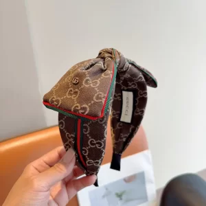 Gucci GG Bowknot Canvas Fabric Headband