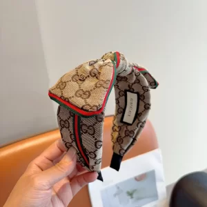 Gucci GG Bowknot Canvas Fabric Headband
