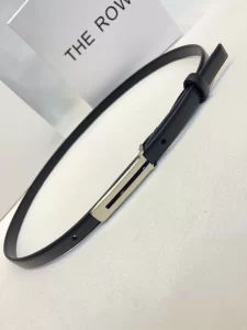 The Row Kuk Black Leather Belt 15MM