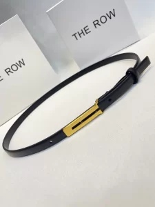 The Row Kuk Black Leather Belt 15MM