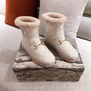 Gucci Classic GG Lame Horsebit Ankle Boot 