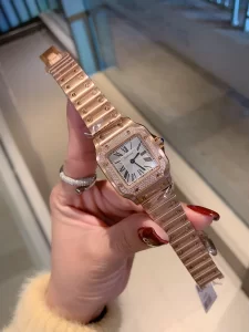 Luxury Womens Watches Cartier Sandoz V12 Mini Diamonds Watch 27MM A71PP480 AA145811