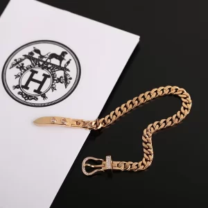 Luxury Womens Jewelry Hermes Boucle Sellier Gold Bracelet A205PP300 AA146197