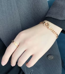 Luxury Womens Jewelry Hermes Boucle Sellier Gold Bracelet A205PP300 AA146197