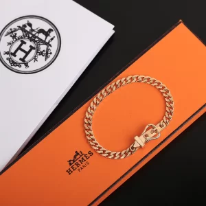 Hermes Boucle Sellier Gold Bracelet 