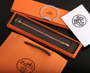 Luxury Womens Jewelry Hermes Boucle Sellier Gold Bracelet A205PP300 AA146200