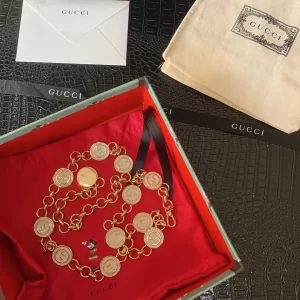 Luxury Womens Belts Gucci Gold Interlocking G Chain Belt A28PP240 AA146316