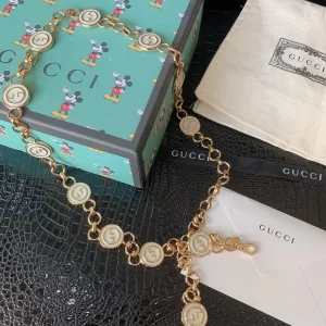Luxury Womens Belts Gucci Gold Interlocking G Chain Belt A28PP240 AA146316