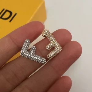 Luxury Womens Jewelry Fendi Crystals FF Motif Earring A39PP125 AA146348