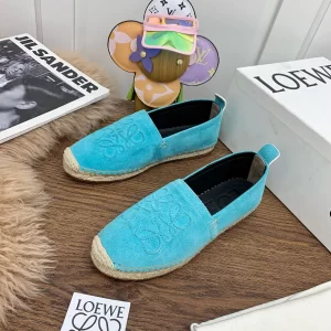 Loewe Logo Suede Anagram Espadrille Flats 