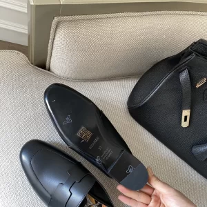 Luxury Womens Shoes Hermes Catena Mule in Black Goatskin 35 To 41 A136PP420 AA147334