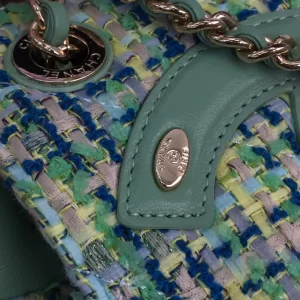 Luxury Womens Handbags Chanel Tweed Backpack Green AS0325 23x21x15CM A53PP880 AA147827