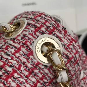 Luxury Womens Handbags Chanel Tweed Backpack Pink AS0325 23x21x15CM A53PP880 AA147826