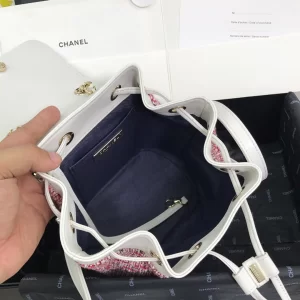 Luxury Womens Handbags Chanel Tweed Backpack Pink AS0325 23x21x15CM A53PP880 AA147826