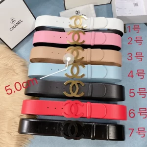 Chanel Large CC Logo Belt Calfskin 50MM 
