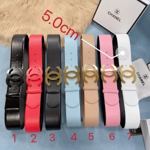 Luxury Womens Belts Chanel Large CC Logo Belt in Calfskin 50MM A175PP280 AA148918