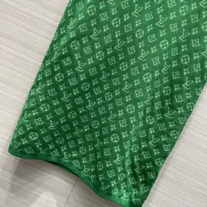 Luxury Womens Clothing Louis Vuitton Monogram Vest Dress Green SML A154PP480 AA148871