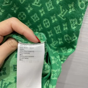 Luxury Womens Clothing Louis Vuitton Monogram Vest Dress Green SML A154PP480 AA148871