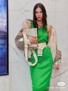 Luxury Womens Clothing Louis Vuitton Monogram Vest Dress Green SML A154PP480 AA148871