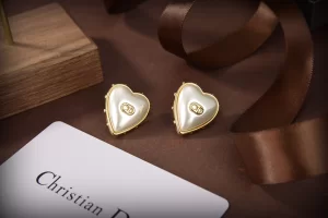 Dior CD Signature Heart Earrings 