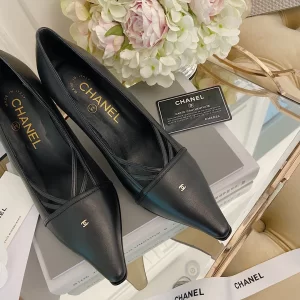 Luxury Womens Shoes Chanel CC Logo Pumps Black 70MM 35 To 40 A151PP430 AA148779