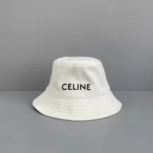 Luxury Womens Hats Celine Bucket Hat in OFF White Cotton 60585 A141PP170 AA150480