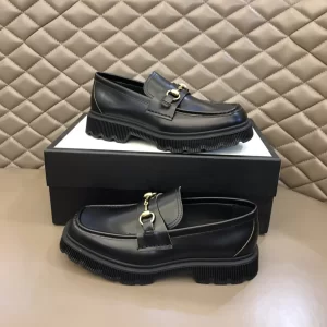 Gucci Horsebit Leather Loafers Black 