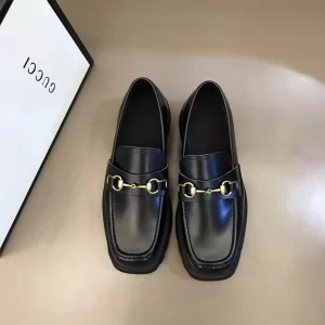 Luxury Mens Shoes Gucci Horsebit Leather Loafers in Black 38 To 44 A151PP570 AA150705