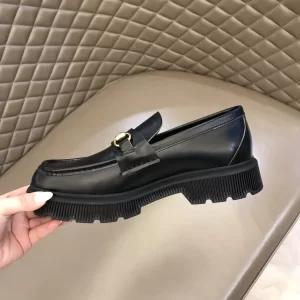 Luxury Mens Shoes Gucci Horsebit Leather Loafers in Black 38 To 44 A151PP570 AA150705