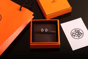 Luxury Womens Jewelry Hermes Finesse Diamonds Stud Ring A205PP200 AA150809