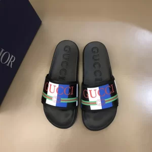 Gucci Logo Printed Slide Sandal 