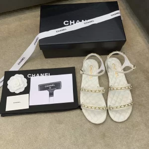Chanel 2021SS Chain Sandal White 