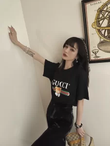 Luxury Womens Clothing Gucci x Kai Black Cotton T Shirt SML A29PP280 AA151407