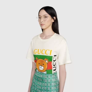 Luxury Womens Clothing Gucci x Kai White Cotton T Shirt SML A29PP280 AA151405