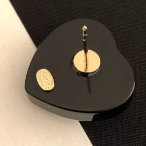 Luxury Womens Jewelry Chanel Double C Heart Earrings A39PP140 AA151431