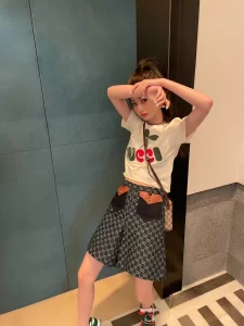 Luxury Womens Clothing Gucci GG Blue Denim Short SML A198PP480 AA151970