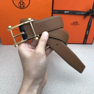 Hermes 2021 New Leather Belt Brown Calfskin 32MM 