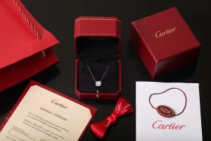 Luxury Womens Jewelry Cartier Destinee Platinum Diamonds Necklaces A205PP260 AA154457