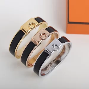 Hermes Clic Anneau Bracelet Black 