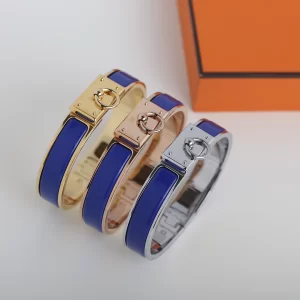 Hermes Clic Anneau Bracelet Blue 