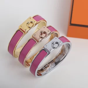 Hermes Clic Anneau Bracelet Fuchsia 