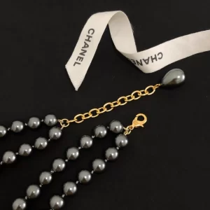Luxury Womens Jewelry Chanel Round CC and Black Pearls Necklaces A39PP240 AA155732