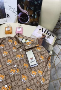 Luxury Womens Clothing Gucci x Kai GG Silk Bowling Shirt SML A198PP480 AA156451