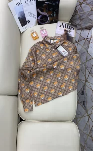 Luxury Womens Clothing Gucci x Kai GG Silk Bowling Shirt SML A198PP480 AA156451