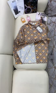 Luxury Womens Clothing Gucci x Kai GG Silk Bowling Shirt SML A198PP480 AA156451