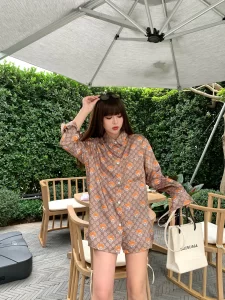 Luxury Womens Clothing Gucci x Kai GG Silk Bowling Shirt SML A198PP480 AA156451